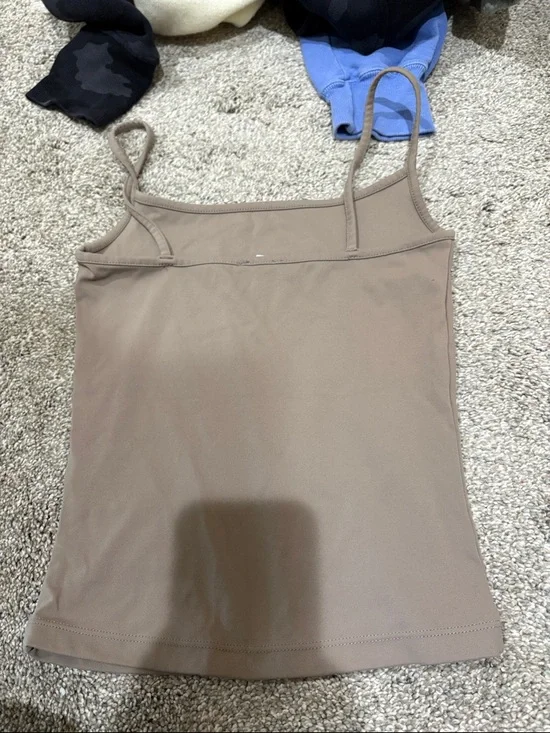 Garage Slim Spaghetti Strap Tank Top in Taupe Brown - Picture 3 of 3